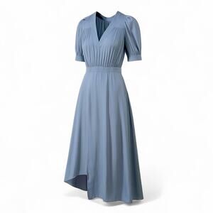 Zadig & Voltaire Size XS Ralia Satin Midi Dress Blue Elegant Special Occasion